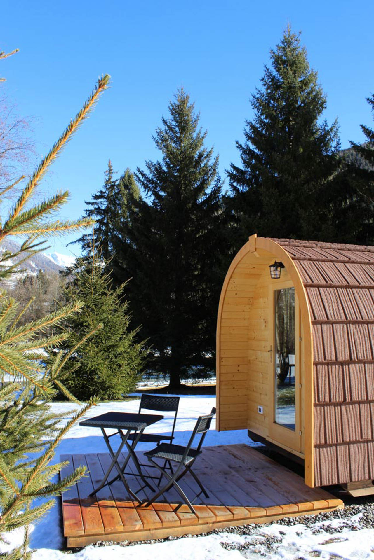 Camping POD Smart con porta centrale - Casetta in legno per il campeggio e il glamping